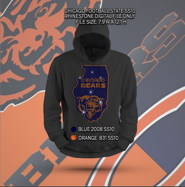 CHICAGO STATE SS10 DIGITAL RHINESTONE DESIGN FILE