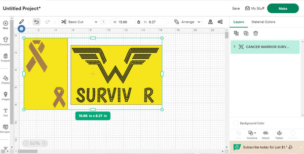 CANCER WARRIOR AWARENESS SURVIVOR SS10 RHINESTONE DIGITAL FILE