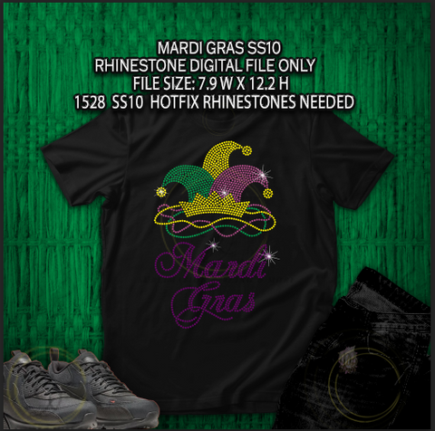 MARDI GRAS SS10 RHINESTONE DIGITAL FILE