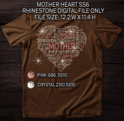 MOTHER HEART SS6 RHINESTONE DIGITAL FILE