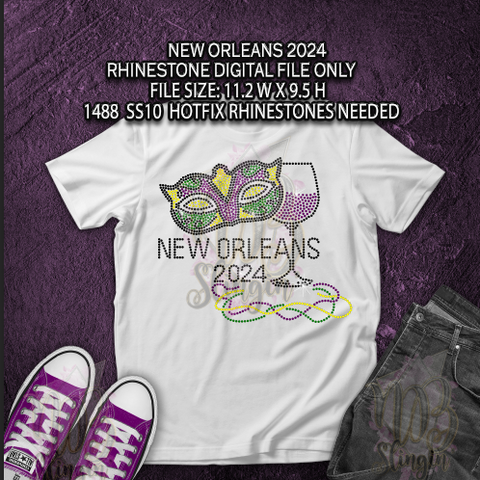 NEW ORLEANS 2024 SS10 RHINESTONE DIGITAL FILE