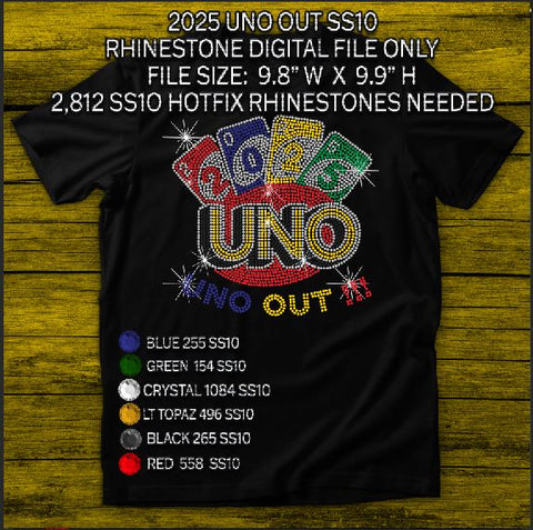 UNO OUT Graduation 2025 SS10 RHINESTONE DIGITAL FILE