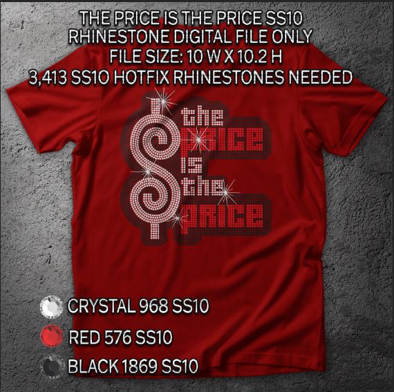 THE PRICE IS THE PRICE SS10 RHINESTONE DIGITAL FILE