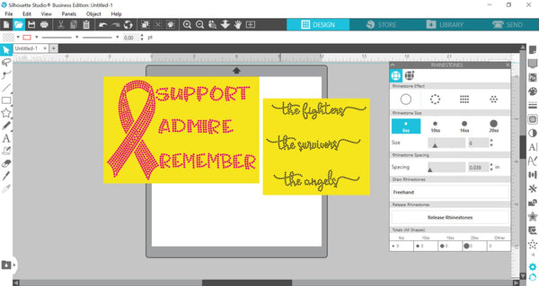 SUPPORT ADMIRE REMEMBER SS6 & SS10 RHINESTONE DIGITAL FILE