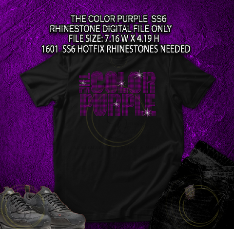 THE COLOR PURPLE SS6 VERSION 1 RHINESTONE DIGITAL FILE