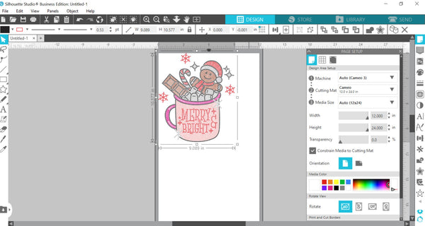 Gingerbread Merry Bright SS6 RHINESTONE DIGITAL FILE