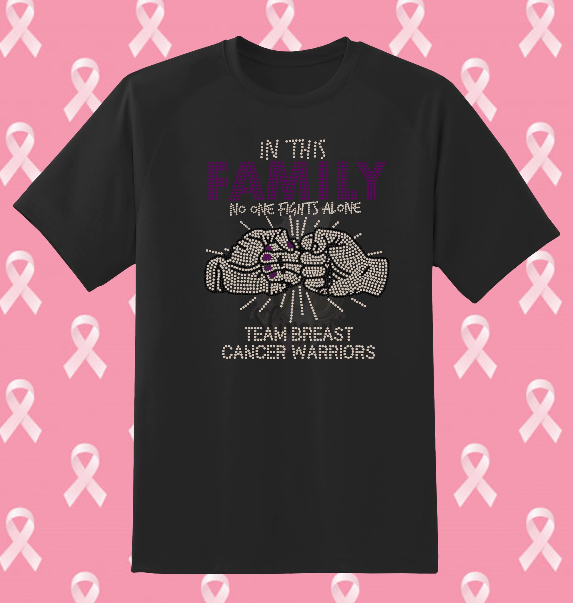 BREAST CANCER WARRIORS FAMILY FIGHTS RHINESTONE DIGITAL FILE