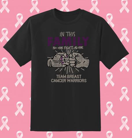 BREAST CANCER WARRIORS FAMILY FIGHTS RHINESTONE DIGITAL FILE