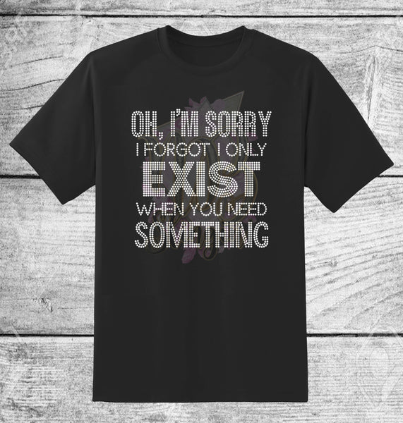 I ONLY EXIST RHINESTONE DIGITAL FILE