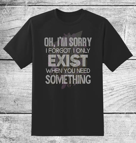 I ONLY EXIST RHINESTONE DIGITAL FILE