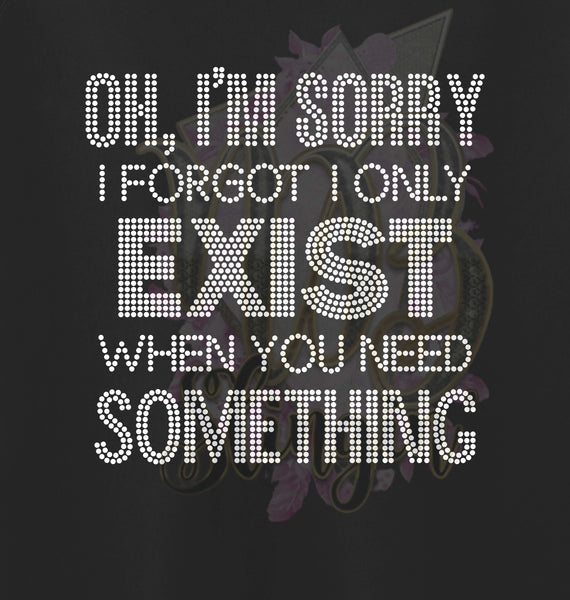 I ONLY EXIST RHINESTONE DIGITAL FILE