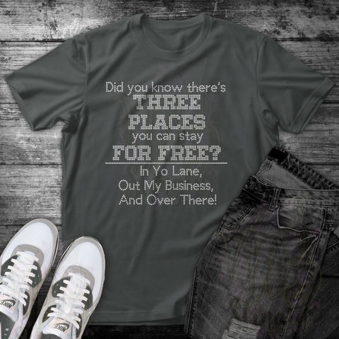 THREE PLACES FOR FREE IN YO LANE RHINESTONE DIGITAL FILE V1