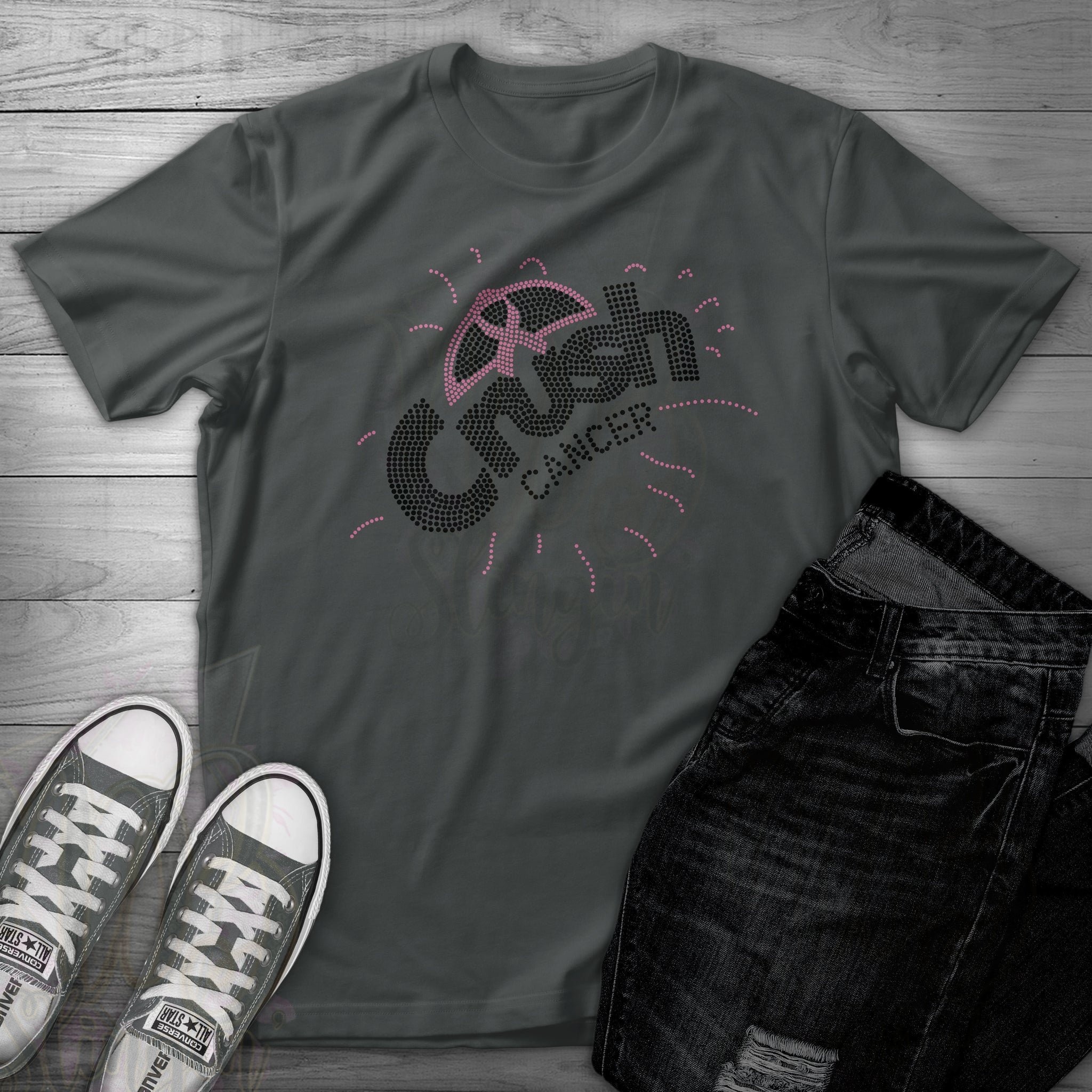 CRUSH CANCER DIGITAL RHINESTONE FILE