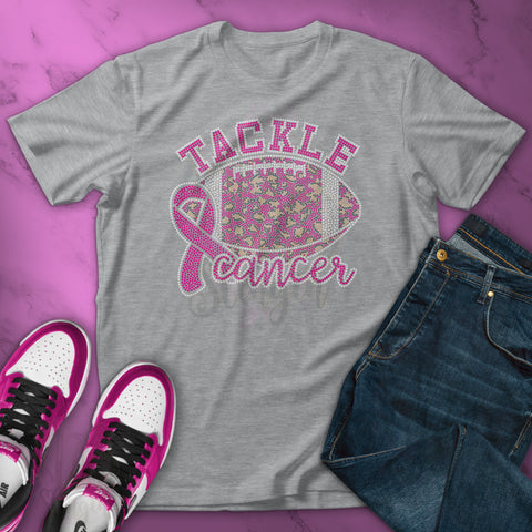 TACKLE CANCER RHINESTONE DIGITAL FILE